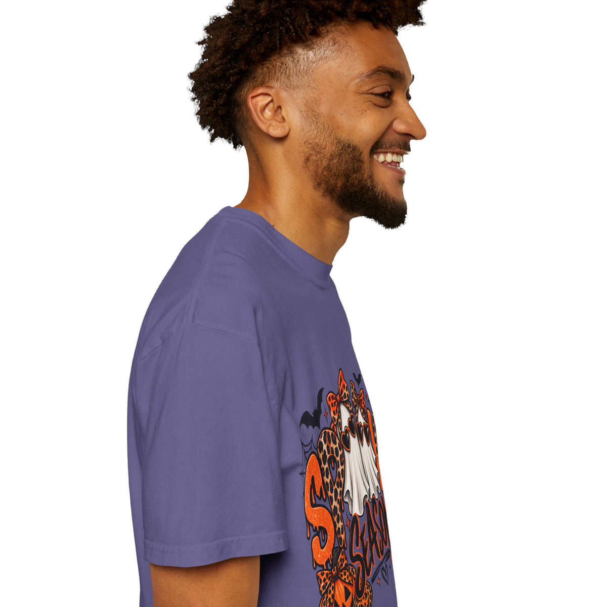 Spooky Season Halloween T-Shirt — Ghosts, Pumpkins & Leopard Bows